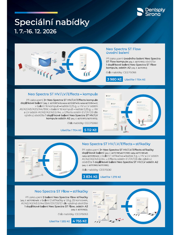 Akční leták Dentsply Restorative
